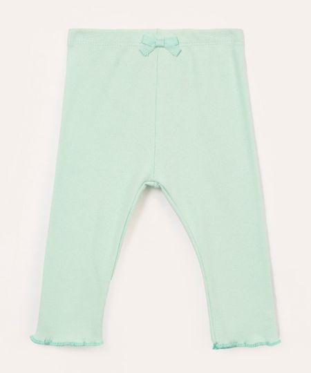 calça infantil de algodão verde 0-3