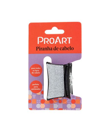 presilha de cabelo com brilho prateada UNICO