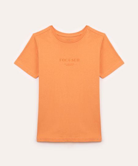 camiseta juvenil manga curta focused laranja 10