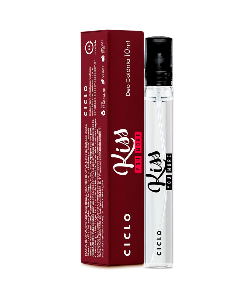 deo colônia kiss you more ciclo 10ml
