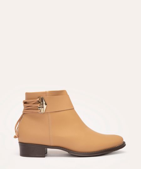 bota cano baixo salto baixo com amarração beira rio bege médio 39 bota cano baixo salto baixo com amarração beira rio bege médio 39