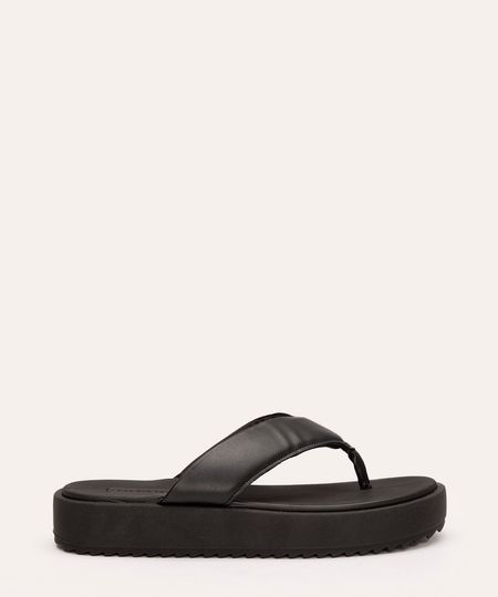 rasteirinha flatform de dedo moleca preta 35