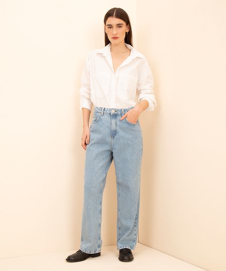 calça jeans copenhagen petit mais curta mindset azul 34