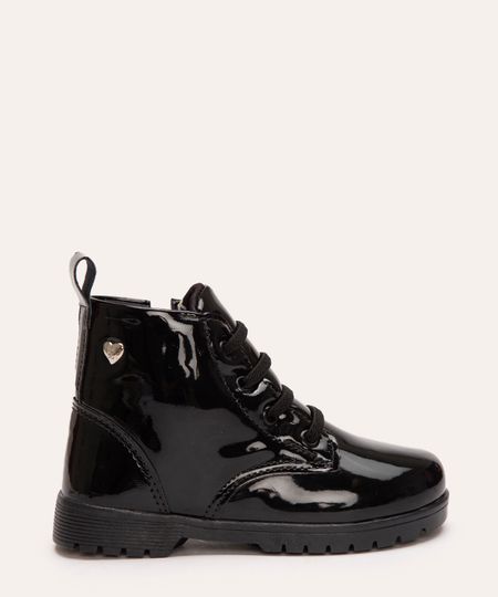 coturno em verniz infantil preto 25 coturno em verniz infantil preto 25