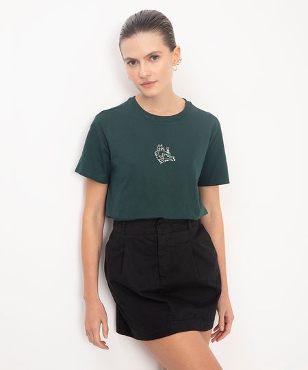 camiseta de algodão wine verde M camiseta de algodão wine verde M