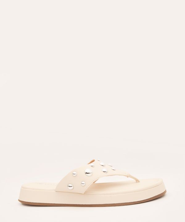 rasteirinha flatform de dedo com tachas oneself off white 35