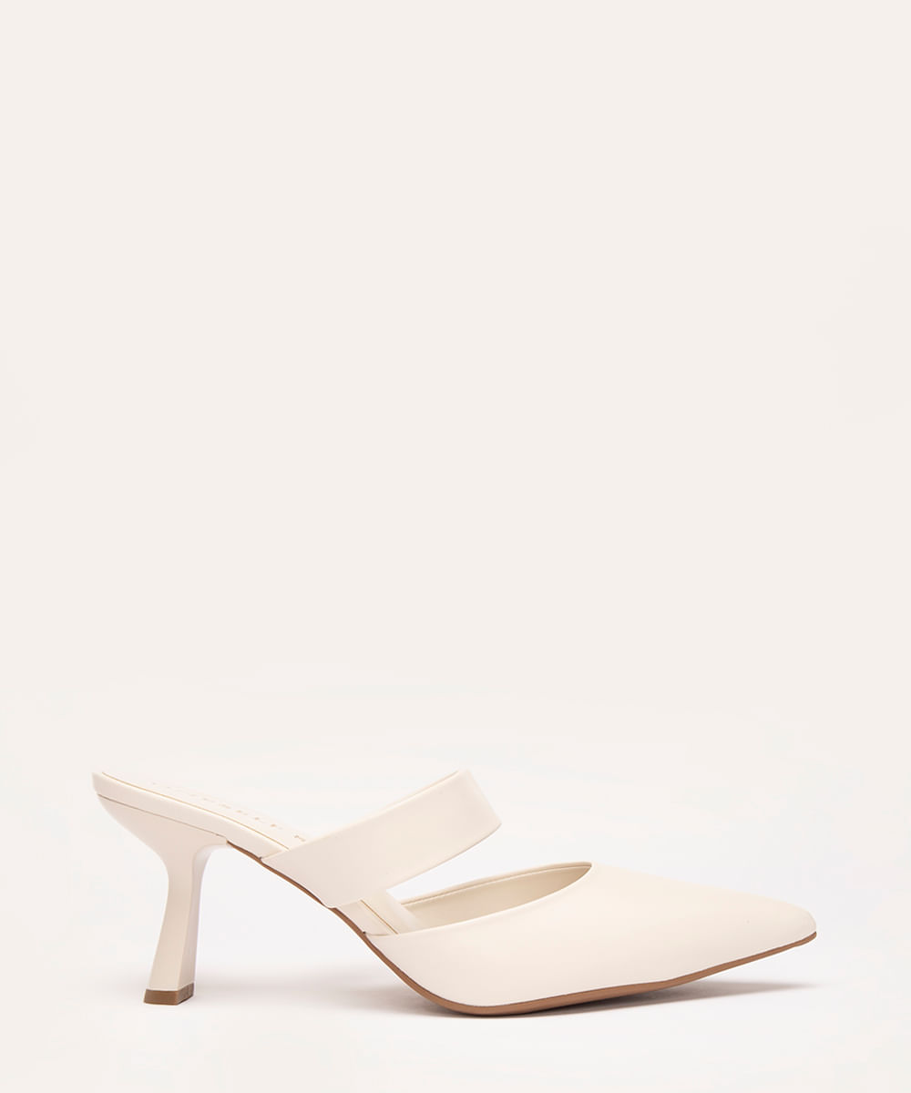 scarpin mule salto alto bico fino oneself off white