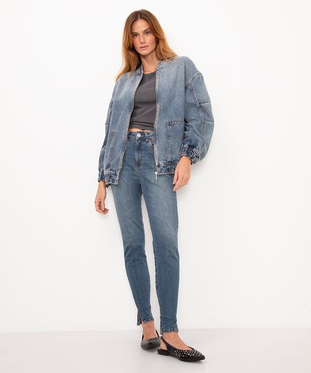 calça jeans skinny cintura alta azul 36 calça jeans skinny cintura alta azul 36