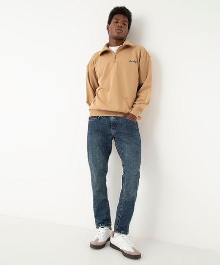 calça jeans slim azul escuro 40