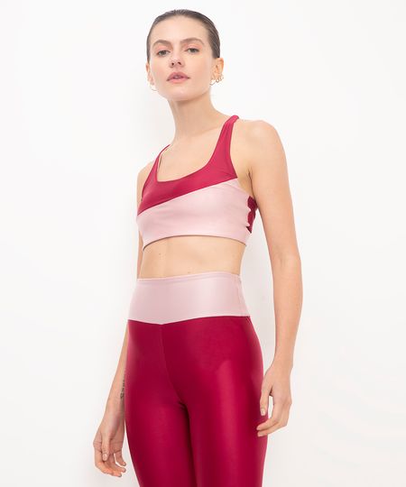 top bicolor alças cruzadas esportivo ace vinho G top bicolor alças cruzadas esportivo ace vinho G