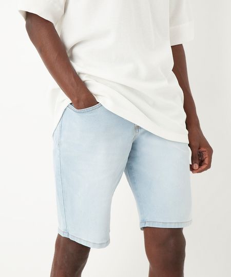 bermuda jeans reta azul claro 44 bermuda jeans reta azul claro 44