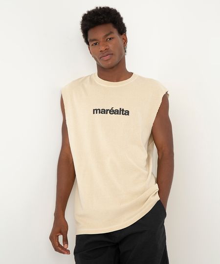 regata machão de moletinho maréalta bege PP regata machão de moletinho maréalta bege PP