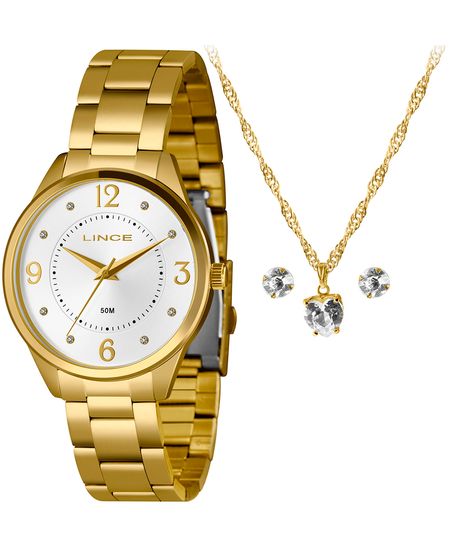 relógio lince analógico lrg4746l40-k01zb2kx dourado UNICO
