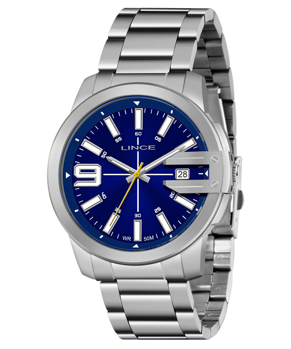 relógio lince analógico com calendário mrm4708l-d2sx prateado