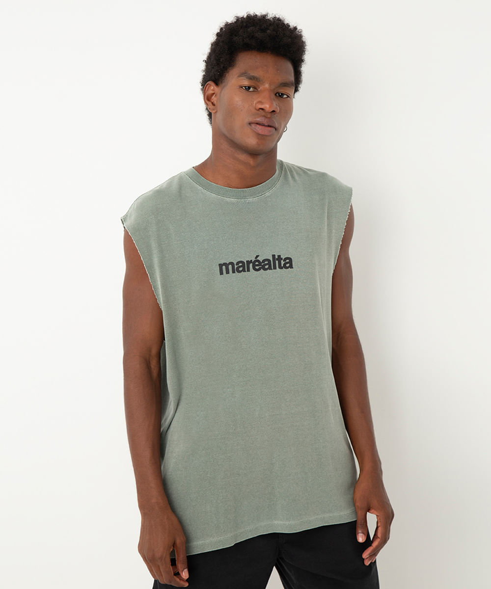 regata machão de moletinho maréalta verde