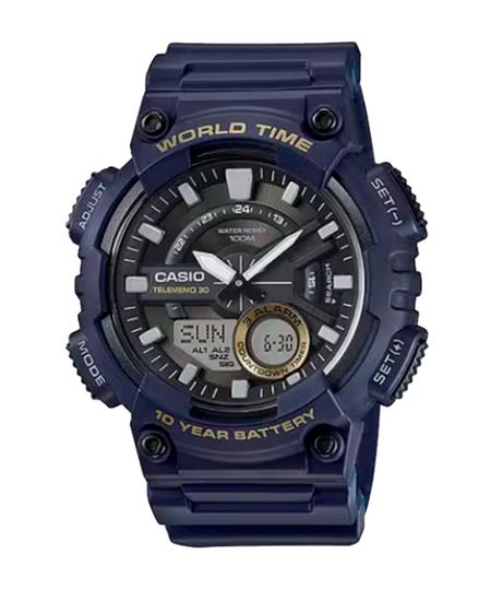 relógio casio analógico e digital aeq-110w-2avdf UNICO