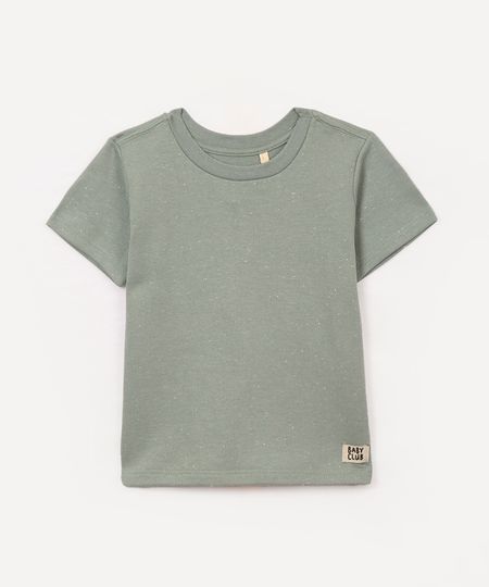 camiseta infantil moletinho verde 3