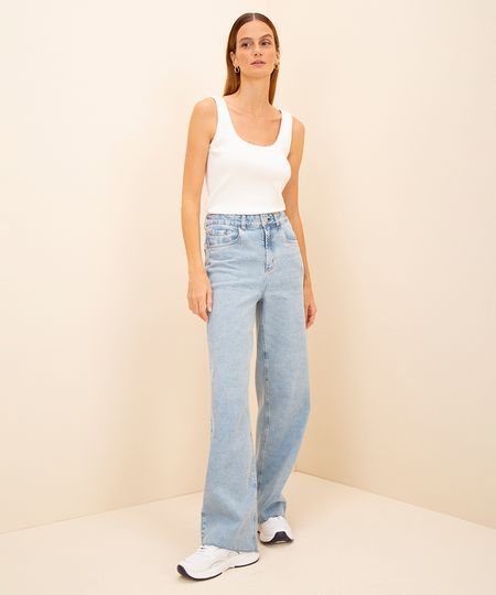 calça jeans new york cintura alta mindset azul 34