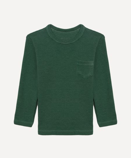 camiseta de algodão infantil com textura verde 3