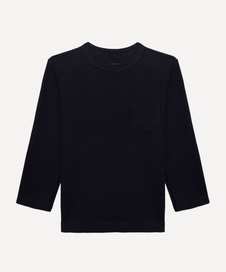 camiseta de algodão infantil com textura azul 1