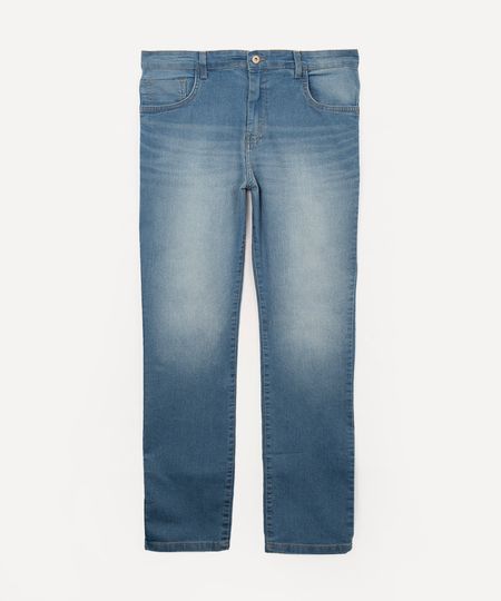 calça jeans slim juvenil azul claro 10