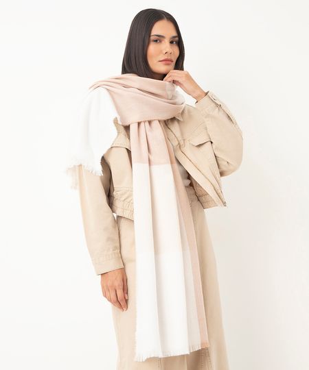 cachecol xadrez bege UNICO cachecol xadrez bege UNICO