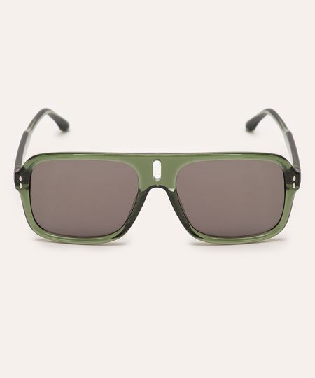 óculos de sol quadrado verde UNICO