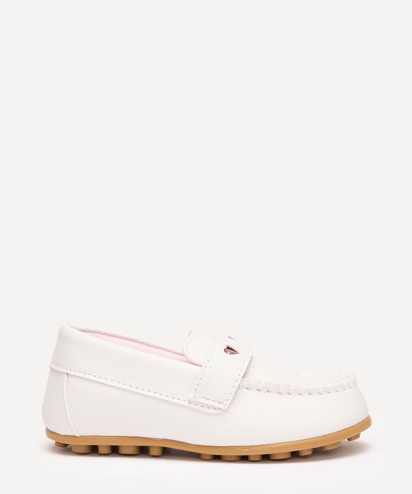 mocassim infantil corações branco 22