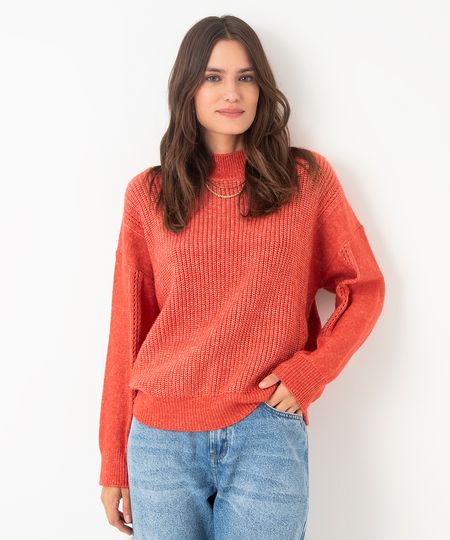 suéter de tricot texturizado rosa GG suéter de tricot texturizado rosa GG