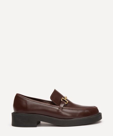 mocassim com fivela marrom 36