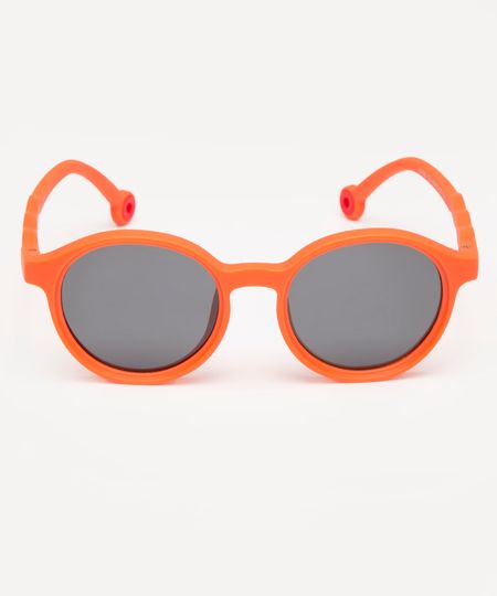 óculos de sol infantil redondo laranja UNICO