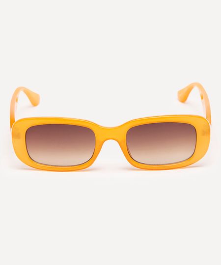 óculos de sol quadrado laranja UNICO