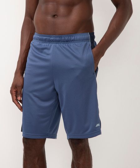 short long cós com elástico esportivo ace azul M short long cós com elástico esportivo ace azul M