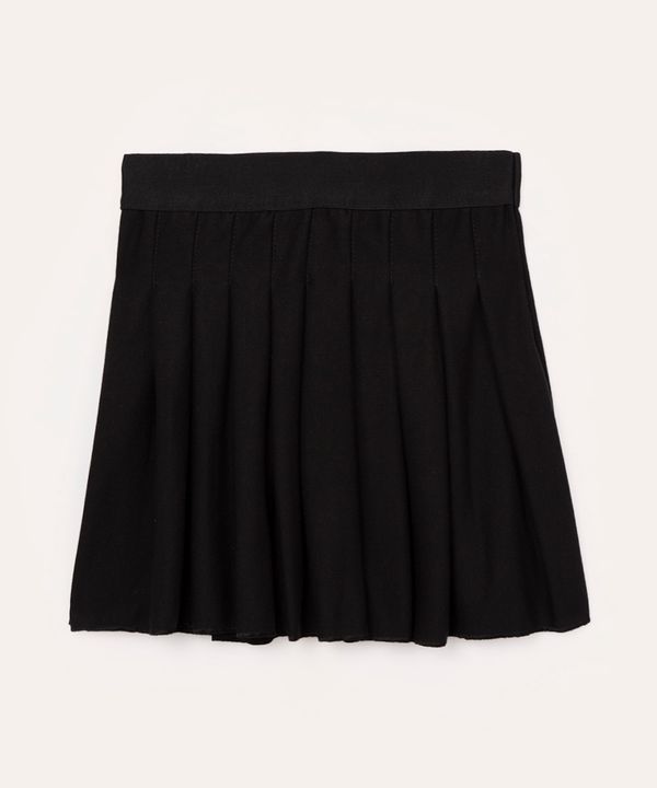 saia plissada flanelada infantil preta 12