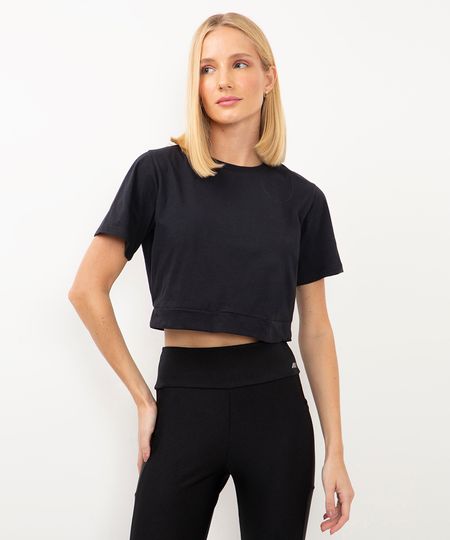 blusa cropped detalhe nas costas esportivo ace preto M