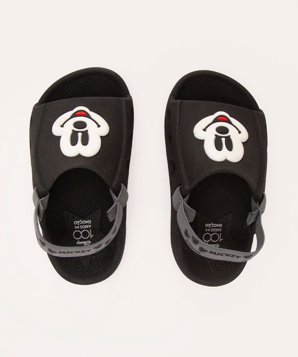 sandália infantil lilo e stitch com elástico azul - preto 17-18