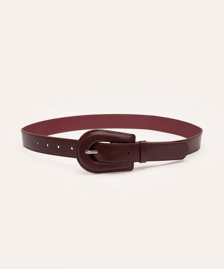 cinto com fivela forrada marrom 100CM