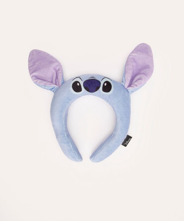 tiara de pelucia infantil stitch azul UNICO