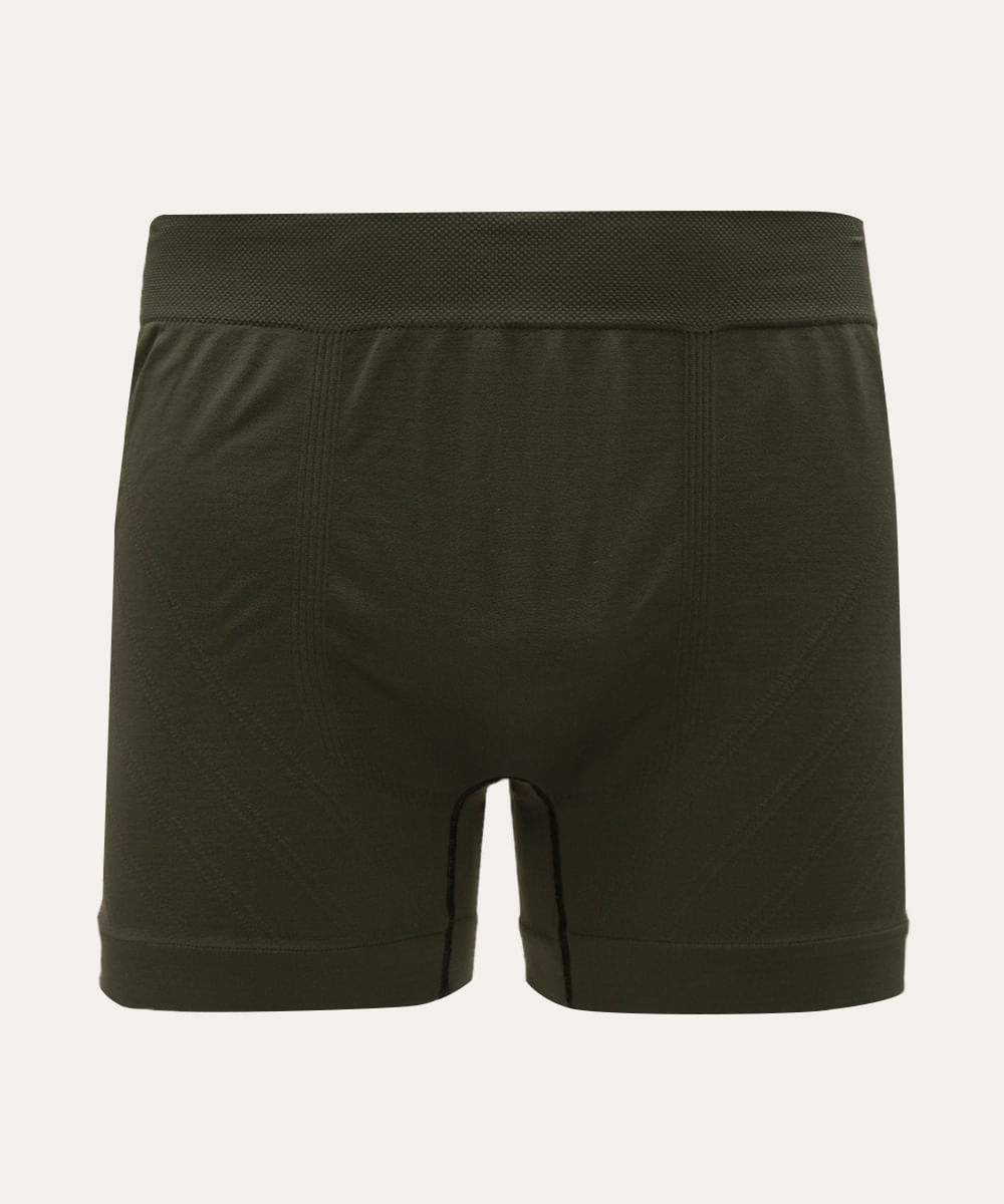 cueca boxer jacquard verde militar
