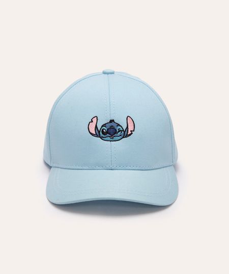 boné de sarja infantil stitch aba curva azul Único boné de sarja infantil stitch aba curva azul Único
