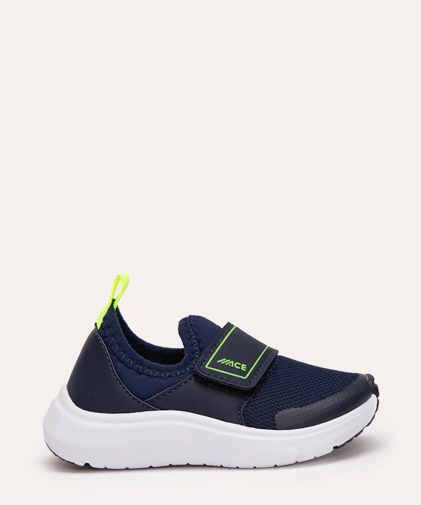 tênis infantil com velcro azul marinho 27