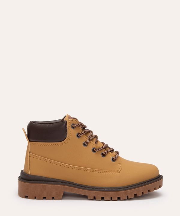 bota coturno infantil mostarda 31