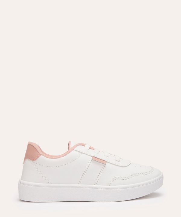 tênis casual infantil com recortes branco 34