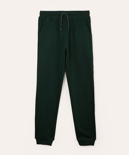 calça jogger de moletom infantil verde escuro 6