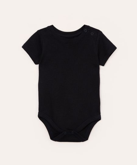 body infantil de algodão texturizado manga curta azul marinho 0-3 body infantil de algodão texturizado manga curta azul marinho 0-3
