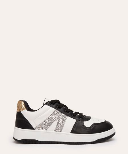 tênis casual com brilho ace preto 35