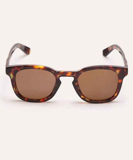 óculos de sol redondo tartaruga triton marrom UNICO