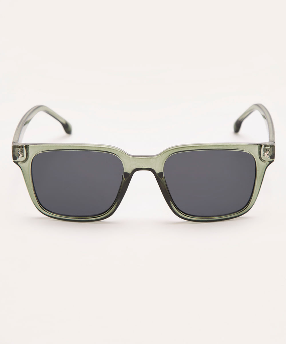 óculos de sol quadrado clear triton verde