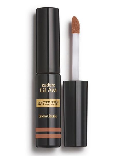 eudora glam batom líquido matte tint nude clássico UNICO
