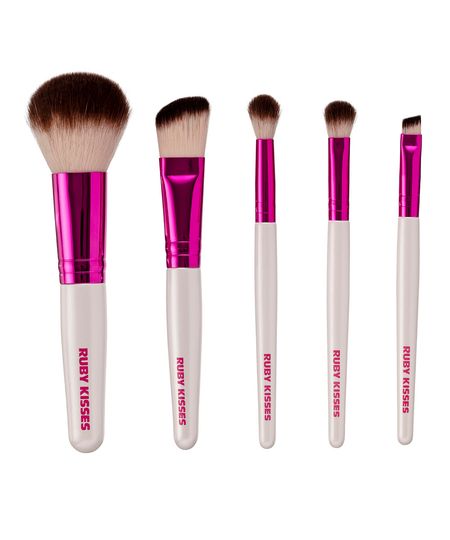 kit de pincéis rosto e olhos ruby kisses UNICO kit de pincéis rosto e olhos ruby kisses UNICO